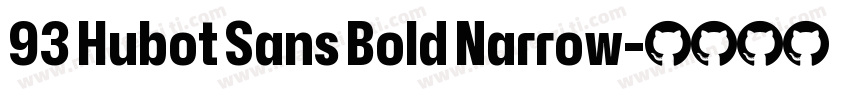 93 Hubot Sans Bold Narrow字体转换